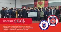 Service d'Incendie de Tracadie : un ch&egrave;que de 9100$ remis &agrave; la Fondation Les Amis de l'H&ocirc;pital de Tracadie